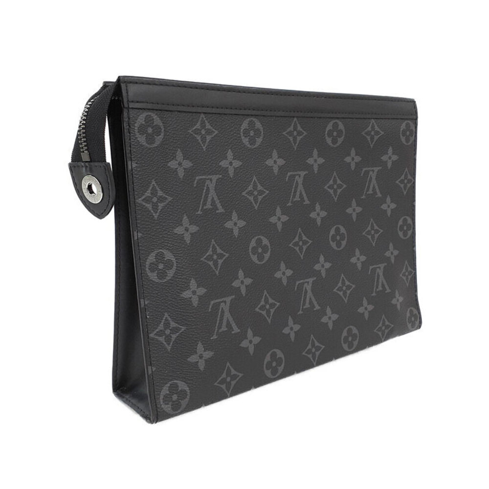 Louis Vuitton Clutch Black Voyage Pochette Monogram Eclipse Bag